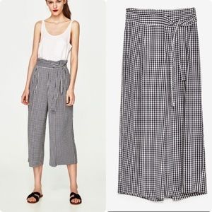 Houndstooth Culotte Pants Zara
